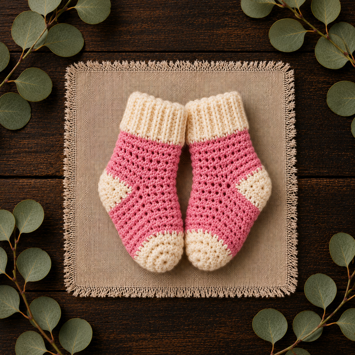 Baby Socks Pattern PDF Crochet Baby Booties Easy Newborn Baby Socks Knitting Alternative 5 Bright Colors Newborn to 18 Months Gift